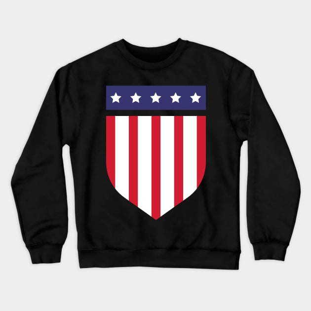 Shield in the colors of the USA | Flag of United States (1) | Gift idea Crewneck Sweatshirt by French Culture Shop